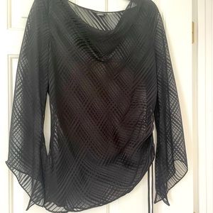 Black sheer tunic or cover up